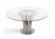 Modrest Paxton Modern Round Glass & Stainless Steel Dining Table Vgvc-T817-Rnd