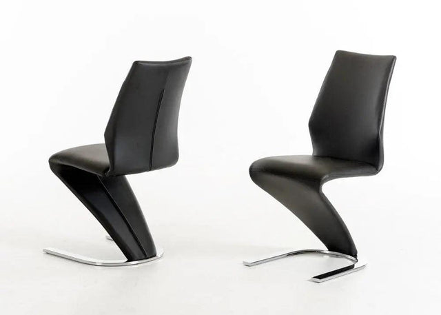 Vig Furniture - Modrest Penn Modern Black Leatherette Dining Chair - Vggujcd-6606-Blk