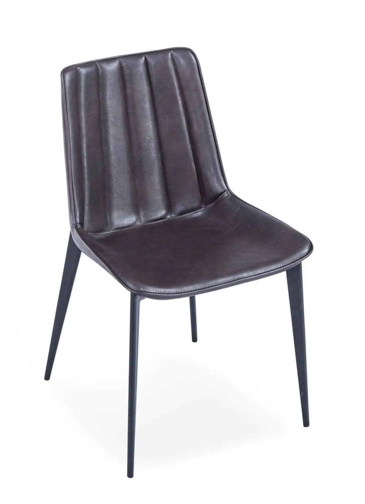 Vig Furniture - Modrest Peoria Modern Brown & Black Dining Chair (Set Of 2) - Vghr3590-Brn-Dc