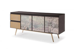 Modrest Phelan Modern Smoked Ash & Brass Buffet Vgvcg2020-Buf