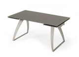 Vig Furniture - Modrest Pittson Modern Extendable Grey Glass Dining Table - Vgyfdt8852F-Gry-Dt