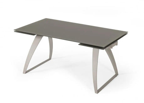 Vig Furniture - Modrest Pittson Modern Extendable Grey Glass Dining Table - Vgyfdt8852F-Gry-Dt