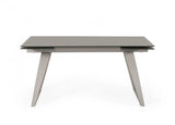 Vig Furniture - Modrest Pittson Modern Extendable Grey Glass Dining Table - Vgyfdt8852F-Gry-Dt