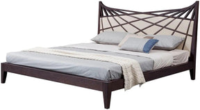 Modrest Prism Modern Brown & Beige Bonded Leather Bed Vgwcc585A