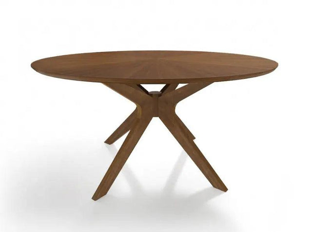 Vig Furniture - Modrest Prospect - Modern 59" Round Walnut Dining Table - Vgmamit-5276-2