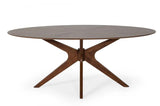 Vig Furniture - Modrest Prospect - Modern Oval Walnut Dining Table - Vgmamit-5276-1