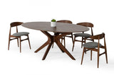 Vig Furniture - Modrest Prospect - Modern Oval Walnut Dining Table - Vgmamit-5276-1