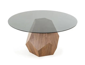 Modrest Rackham Modern Walnut Round Dining Table Vgbbmi1501