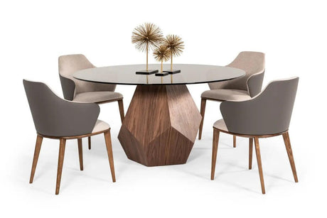 Vig Furniture - Modrest Rackham Modern Walnut Round Dining Table - Vgbbmi1501