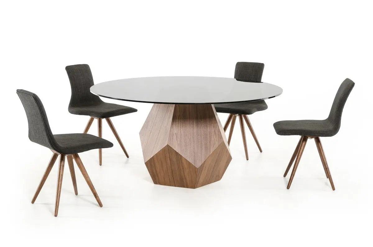 Vig Furniture - Modrest Rackham Modern Walnut Round Dining Table - Vgbbmi1501