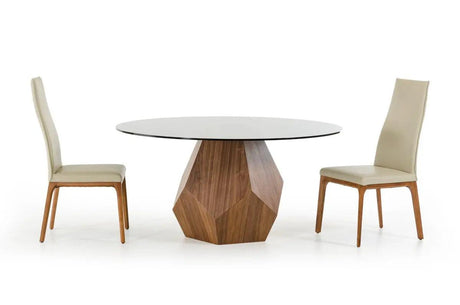 Vig Furniture - Modrest Rackham Modern Walnut Round Dining Table - Vgbbmi1501