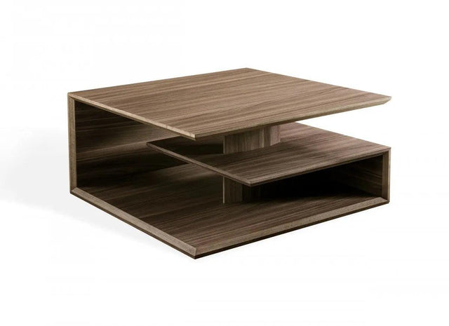 Vig Furniture - Modrest Raelynn Modern Walnut Coffee Table - Vghb376E-Wal-Ct