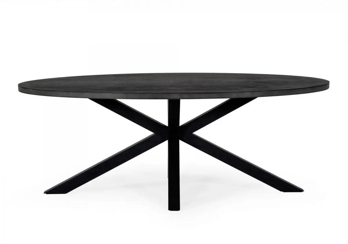 Vig Furniture - Modrest Raygor - Black Acacia Oval Dining Table - Vgwh191420301