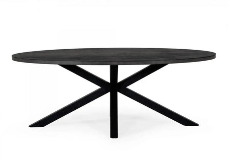 Vig Furniture - Modrest Raygor - Black Acacia Oval Dining Table - Vgwh191420301