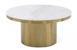 Modrest Rocky Glam White & Gold Coffee Table Vggmm-Ct-1360A