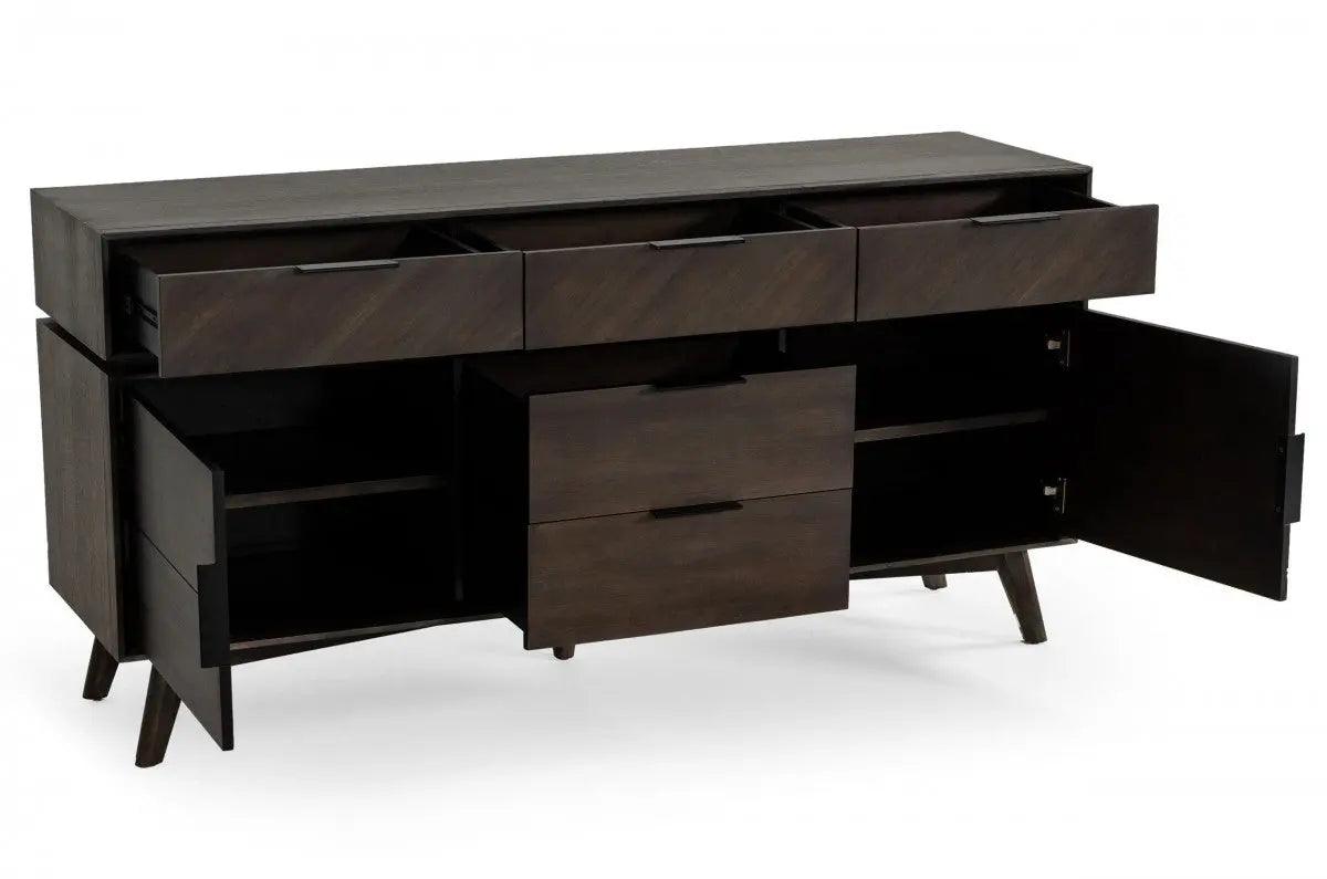 Vig Furniture - Modrest Roger - Mid Century Acacia Buffet - Vgwdsthlbf5D2D-Buf