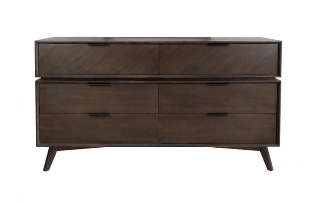 Vig Furniture - Modrest Roger - Mid-Century Acacia Dresser - Vgwdsthl-Dr6D-Santi