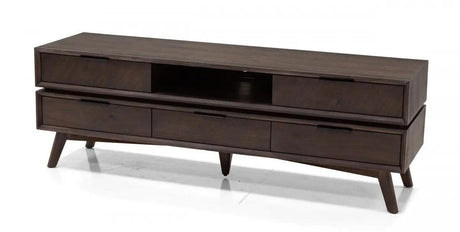 Vig Furniture - Modrest Roger - Mid Century Acacia Tv Stand - Vgwdsthlstv5D-Brn-Tv