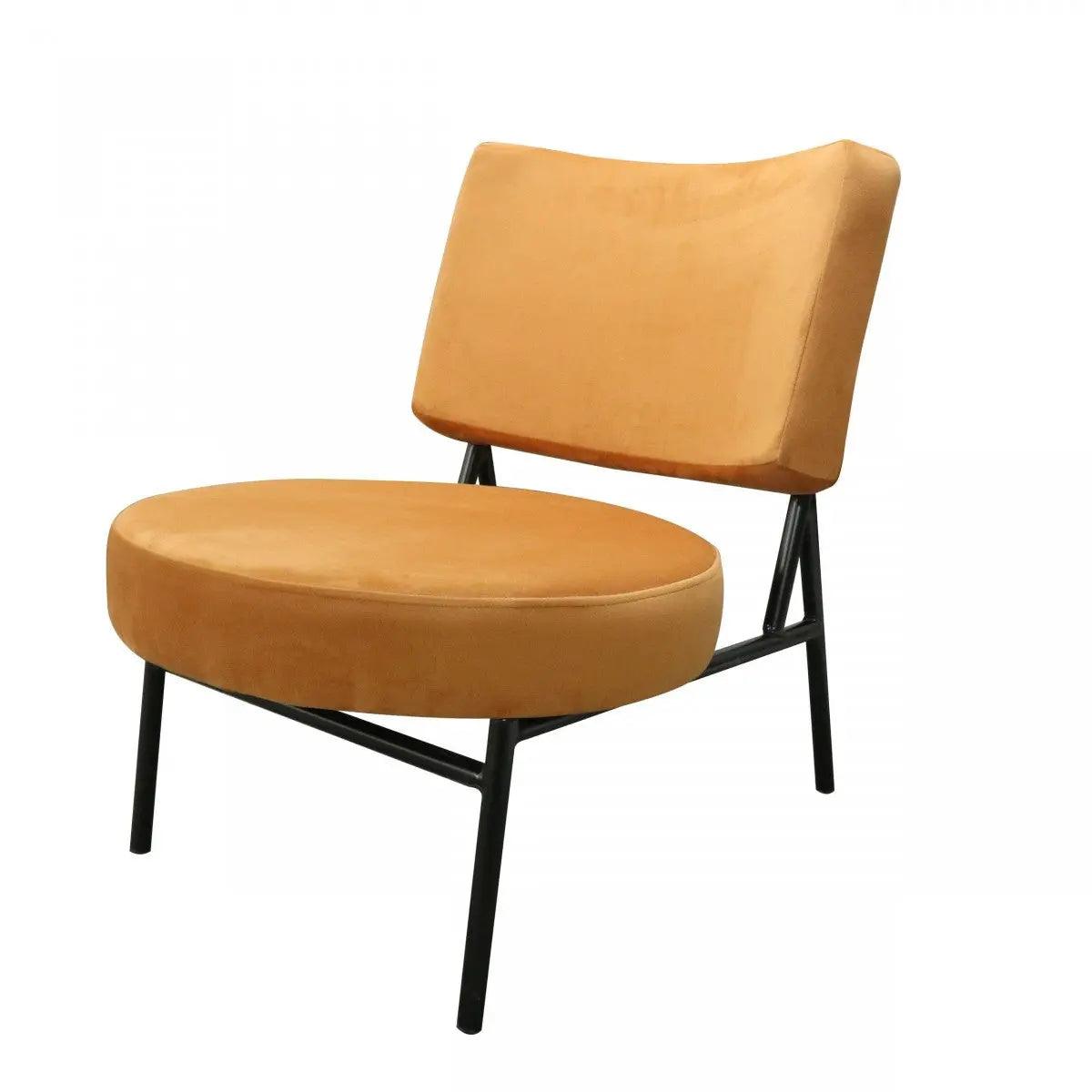 Vig Furniture - Modrest Sami Modern Orange Velvet Accent Chair - Vgswsac356-Or