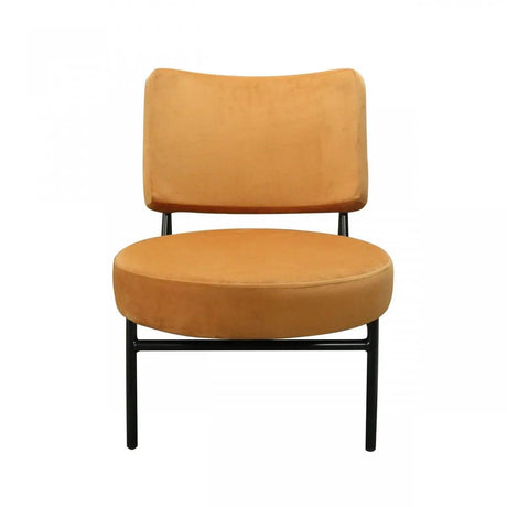 Vig Furniture - Modrest Sami Modern Orange Velvet Accent Chair - Vgswsac356-Or