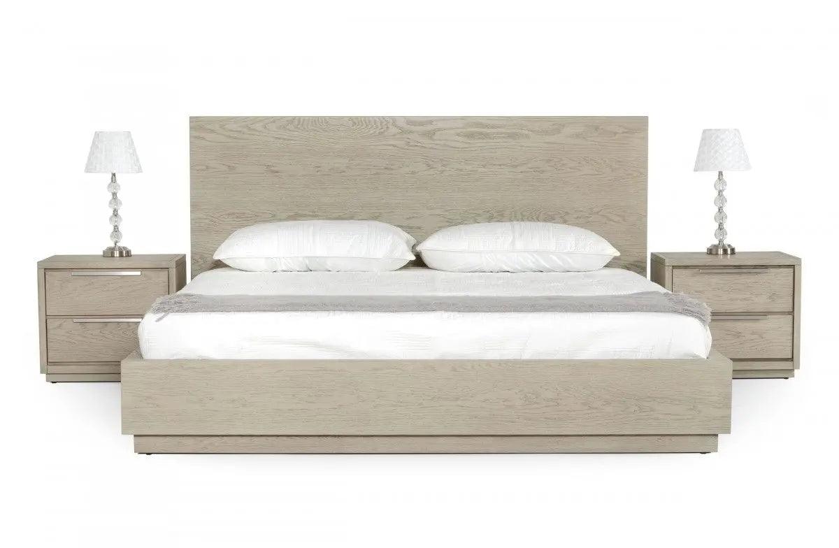 Vig Furniture - Modrest Samson - Contemporary Grey And Silver Bed - Vglbhami-Kb207-01