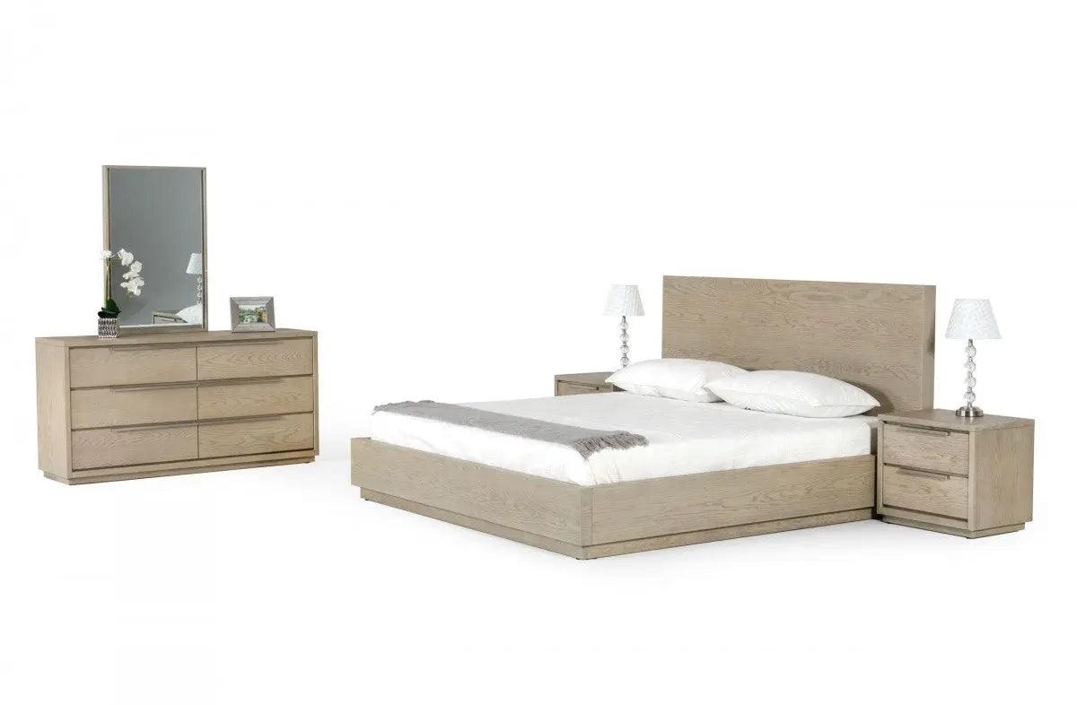 Vig Furniture - Modrest Samson - Contemporary Grey And Silver Bed - Vglbhami-Kb207-01