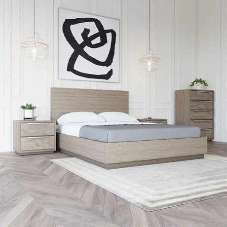 Vig Furniture - Modrest Samson - Contemporary Grey And Silver Bed - Vglbhami-Kb207-01