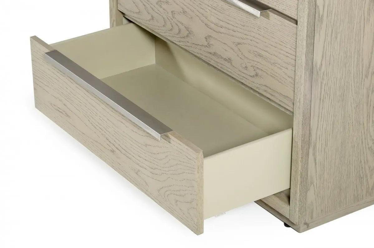 Vig Furniture - Modrest Samson - Contemporary Grey And Silver Chest - Vglbhami-Ch82-01