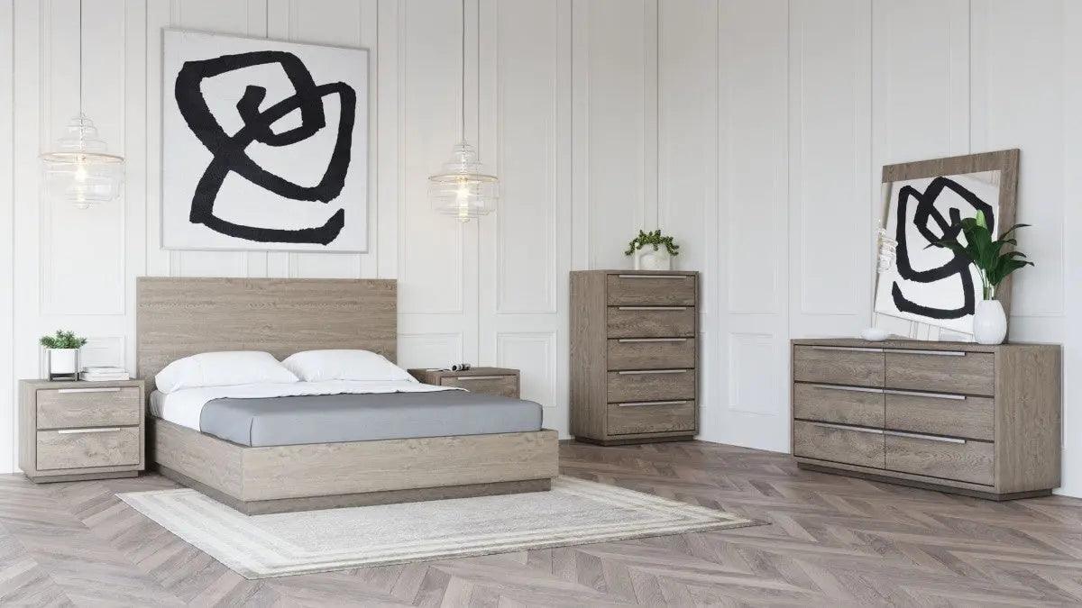 Vig Furniture - Modrest Samson - Contemporary Grey & Silver Bedroom Set - Vglbhami-Set