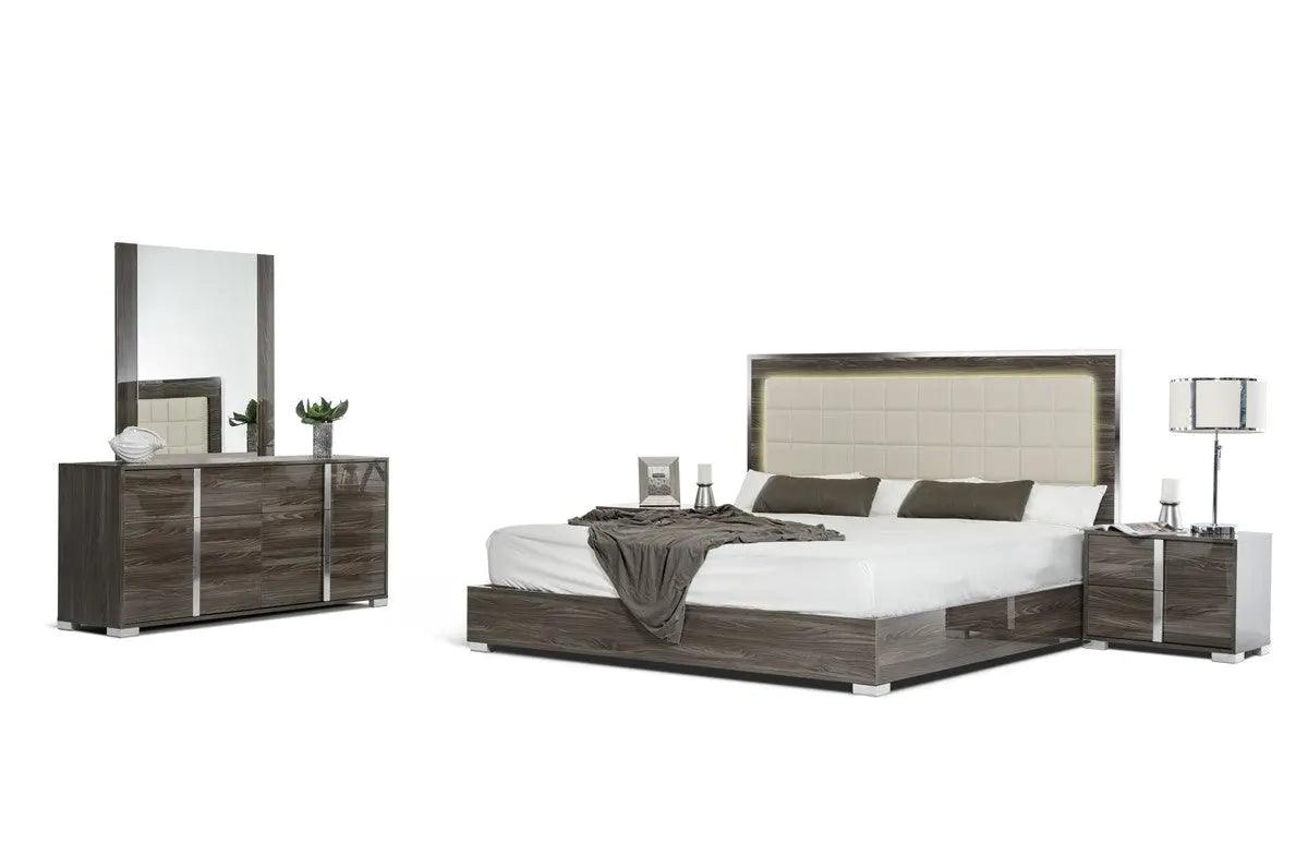 Vig Furniture - Modrest San Marino Modern Grey Bed - Vgacsanmarino-Bed-Gry