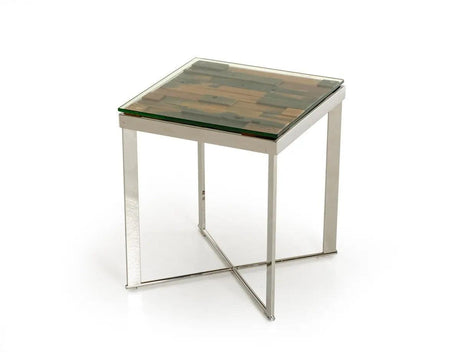 Vig Furniture - Modrest Santiago Modern Rectangular Wood Mosaic End Table - Vgewf1193-1Ab