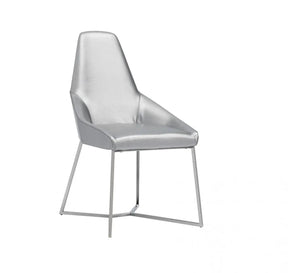 Modrest Sarah Modern Pearl Grey Leatherette Dining Chair (Set Of 2) Vgzay917-Prl