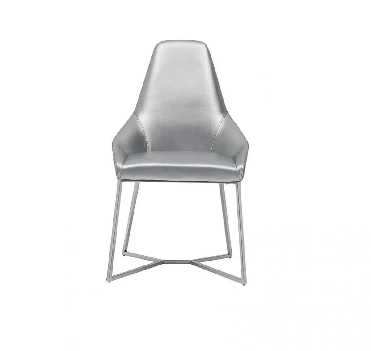 Vig Furniture - Modrest Sarah Modern Pearl Grey Leatherette Dining Chair (Set Of 2) - Vgzay917-Prl