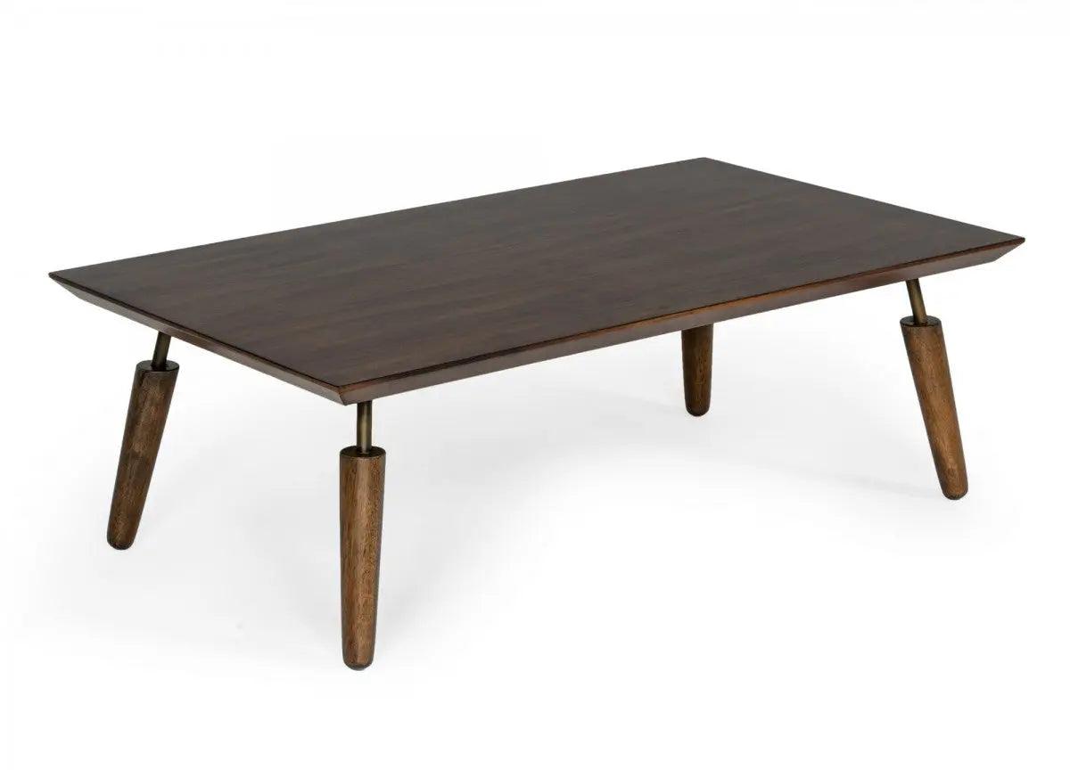 Vig Furniture - Modrest Sebring - Mid-Century Modern Acacia Coffee Table - Vgwh184020202