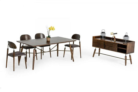 Vig Furniture - Modrest Sebring - Mid-Century Modern Acacia Dining Table - Vgwh184020302