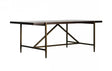 Modrest Shane Modern Acacia & Brass Dining Table Vgnx-Memphis-20179