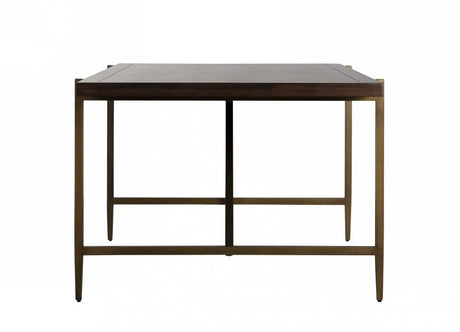 Modrest Shane Modern Acacia & Brass Dining Table Vgnx-Memphis-20179
