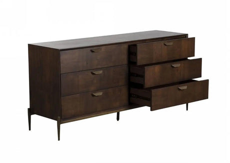 Vig Furniture - Modrest Shane - Modern Acacia & Brass Dresser - Vgnx-Memphis-20180