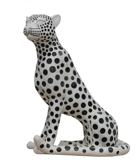 Modrest Snow Leopard White & Black Sculpture Vgthch0225-3