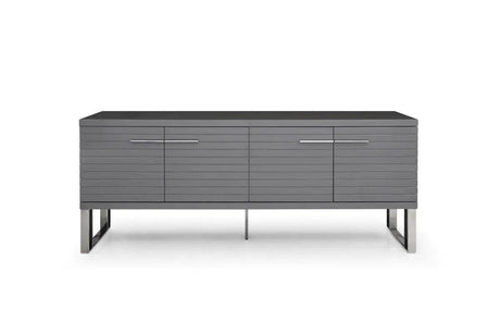 Vig Furniture - Modrest Splendor - Grey High Gloss Slatted Buffet - Vgvcg20256-Gry-Buf