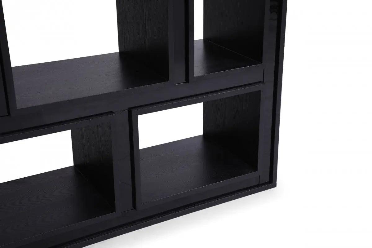 Vig Furniture - Modrest Suffolk - Contemporary Black Ash Bookcase - Vgvcbf-003-7