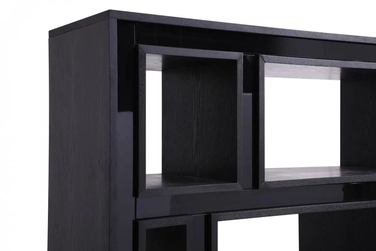 Vig Furniture - Modrest Suffolk - Contemporary Black Ash Bookcase - Vgvcbf-003-7