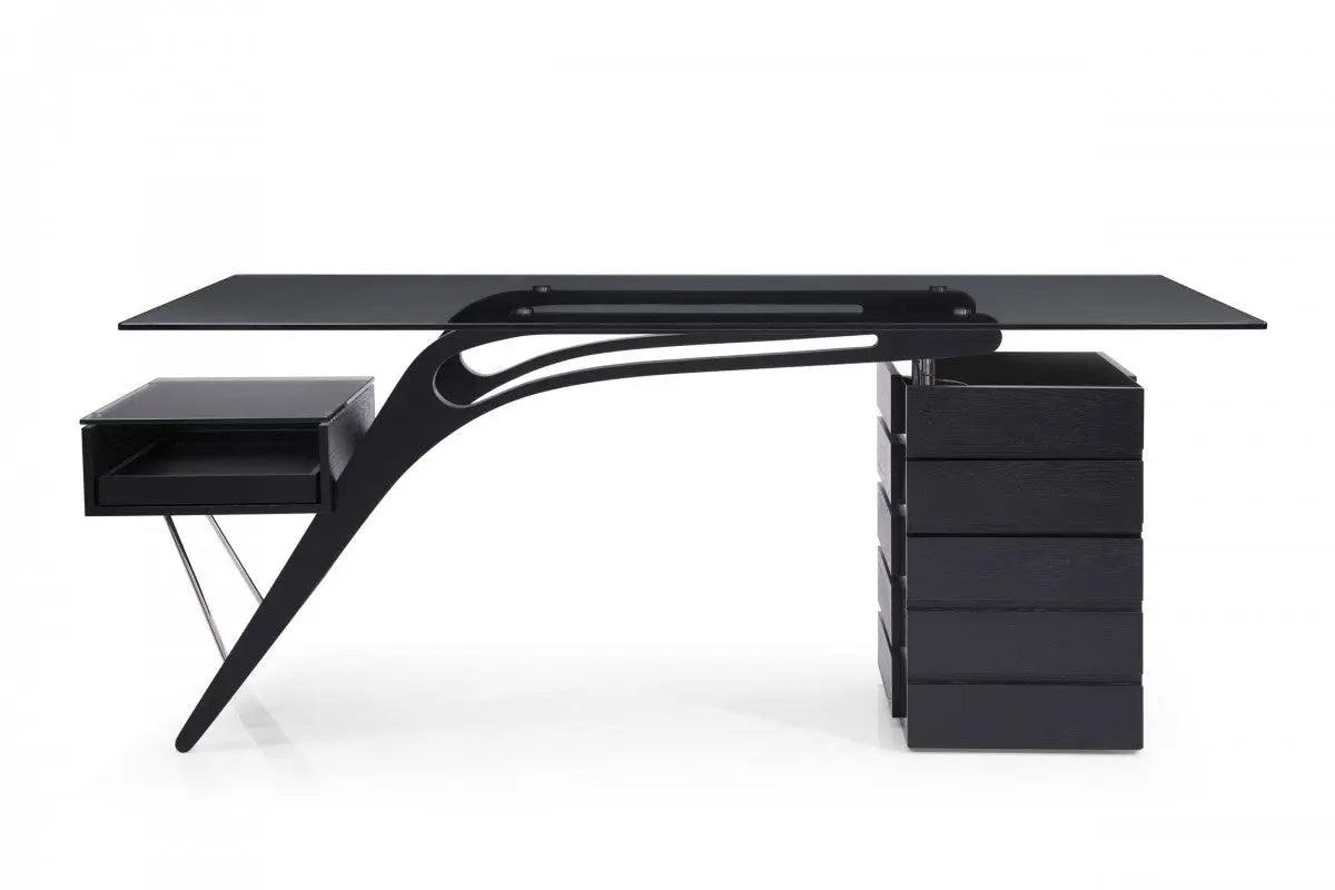 Vig Furniture - Modrest Suffolk - Contemporary Black Ash Desk - Vgvcbt001-Blk