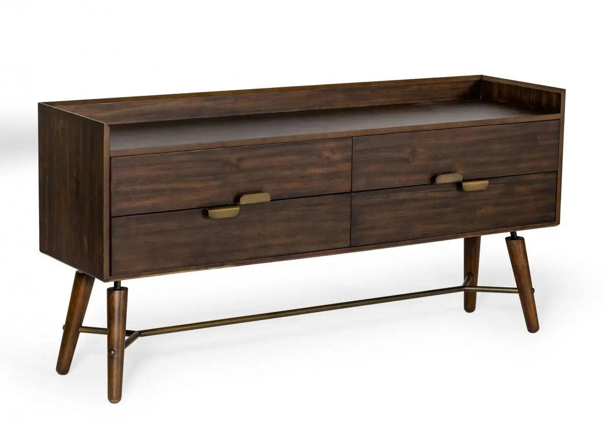 Vig Furniture - Modrest Sutton - Mid-Century Elisa Acacia Wood Dresser - Vgwh184030401-Drs