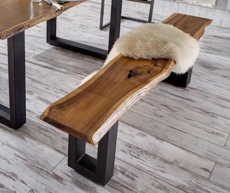 Vig Furniture - Modrest Taylor Modern Live Edge Wood Dining Bench - Vgedpro220002