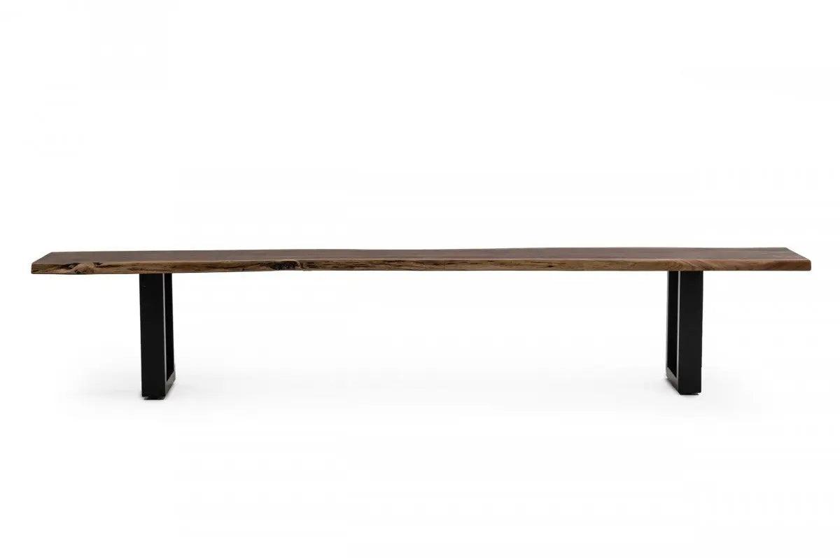 Vig Furniture - Modrest Taylor X-Large Modern Live Edge Dining Bench - Vgedpro260006-Brn-Bn