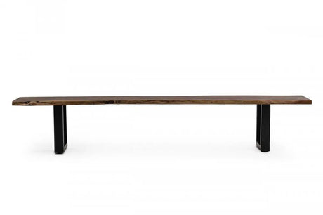 Vig Furniture - Modrest Taylor X-Large Modern Live Edge Dining Bench - Vgedpro260006-Brn-Bn