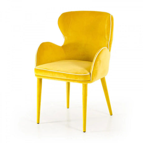 Vig Furniture - Modrest Tigard Modern Yellow Fabric Dining Chair - Vgeumc-8883Ch-A-Yel