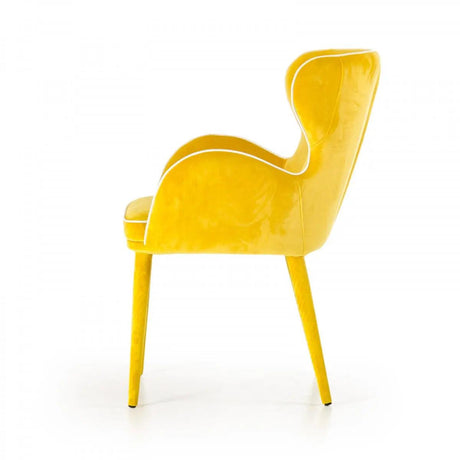 Vig Furniture - Modrest Tigard Modern Yellow Fabric Dining Chair - Vgeumc-8883Ch-A-Yel