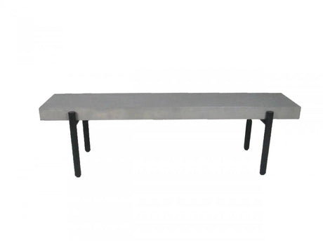 Vig Furniture - Modrest Timlin Modern Concrete & Metal Bench - Vggrtimlin-Gry-Bench